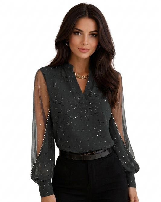 Mel -  Blusa elegante con brillo